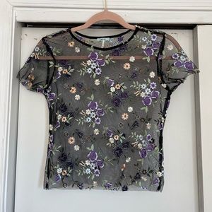 UO Sheer Floral Tee